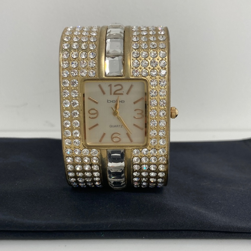 Gold Bebe Cuff Watch